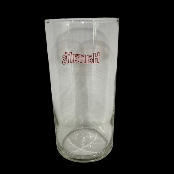 Vintage Harrah's Casino Clear Cocktail Glass Barware Red Logo Souvenir 8 oz - Picture 5 of 11